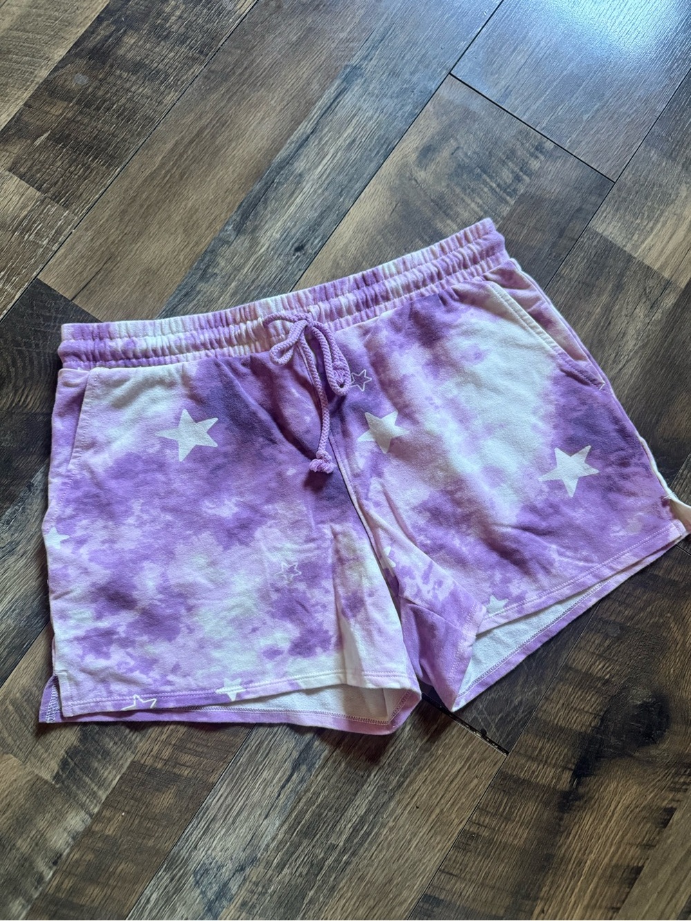 Wildfox Purple Tie-Dye Star Lounge Shorts